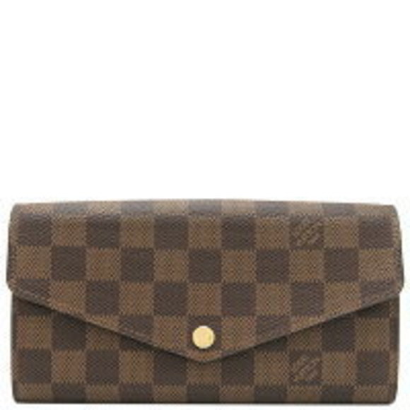 Louis Vuitton Portefeuille Sarah long Wallet Damier canvas brown bifold - Picture 1 of 9